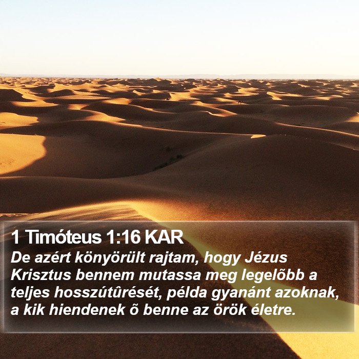 1 Timóteus 1:16 KAR Bible Study