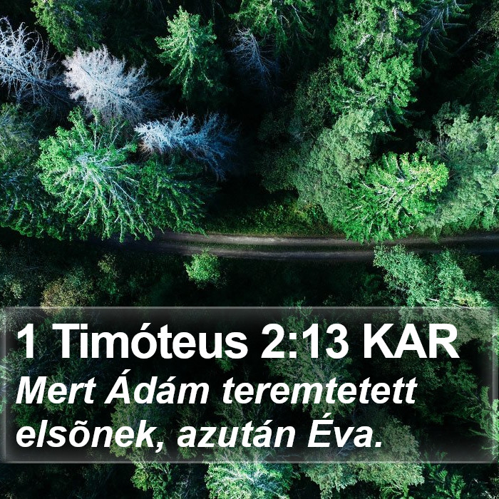 1 Timóteus 2:13 KAR Bible Study