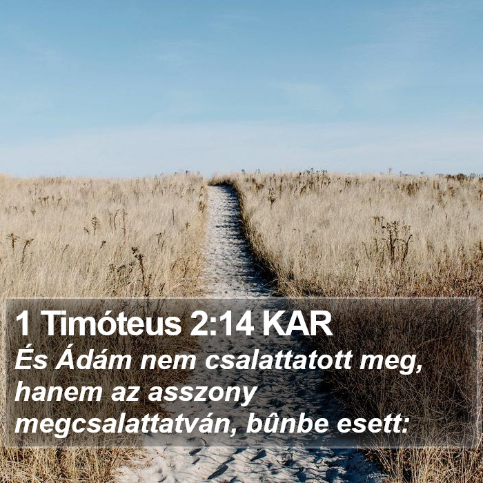 1 Timóteus 2:14 KAR Bible Study