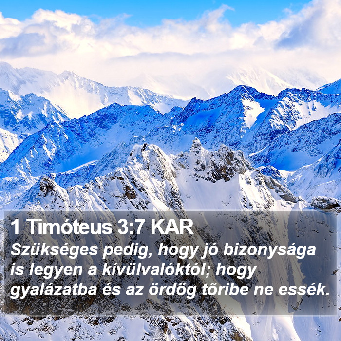 1 Timóteus 3:7 KAR Bible Study