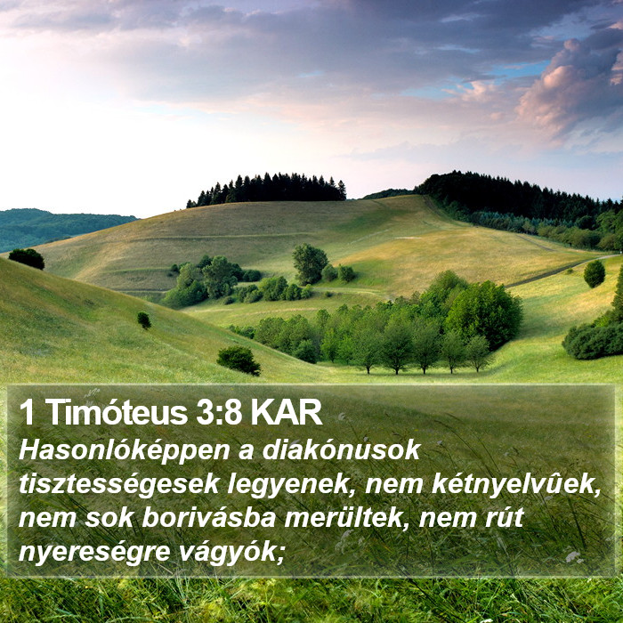 1 Timóteus 3:8 KAR Bible Study