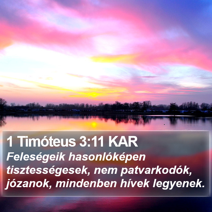 1 Timóteus 3:11 KAR Bible Study