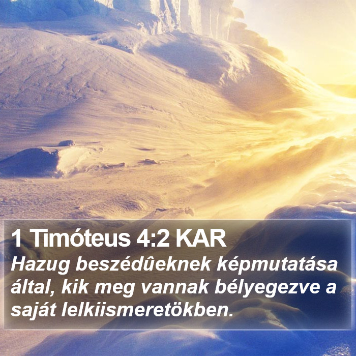 1 Timóteus 4:2 KAR Bible Study