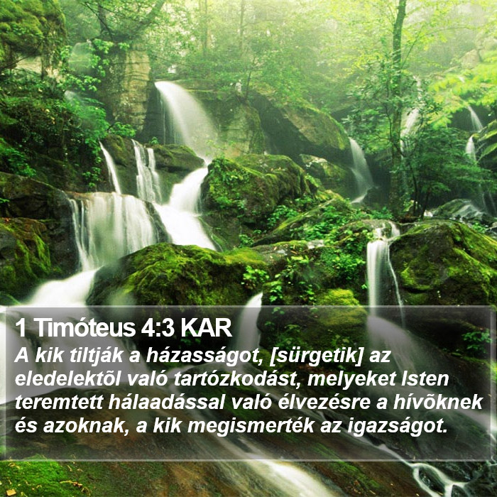 1 Timóteus 4:3 KAR Bible Study