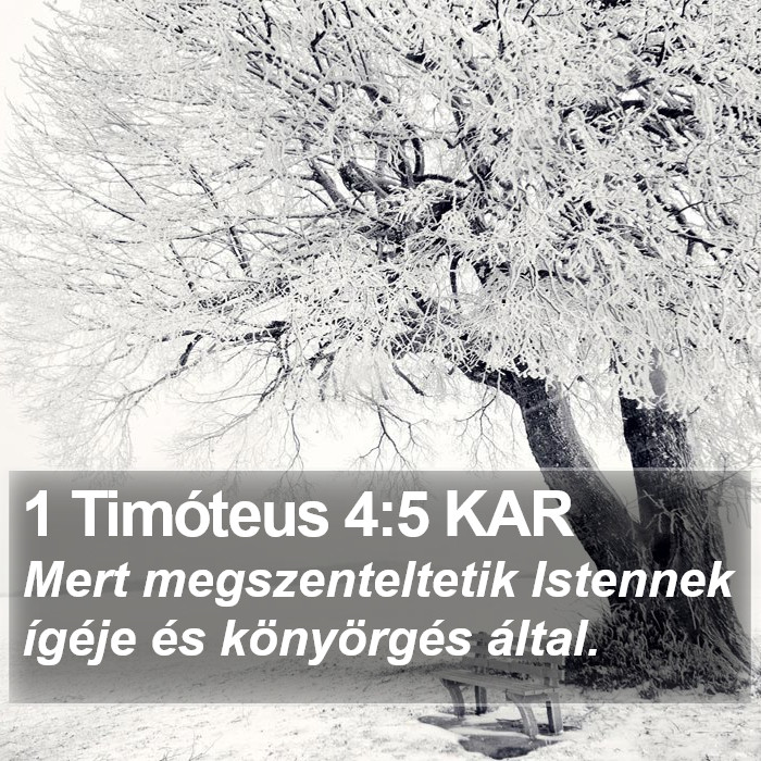 1 Timóteus 4:5 KAR Bible Study