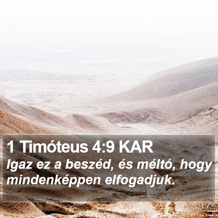 1 Timóteus 4:9 KAR Bible Study