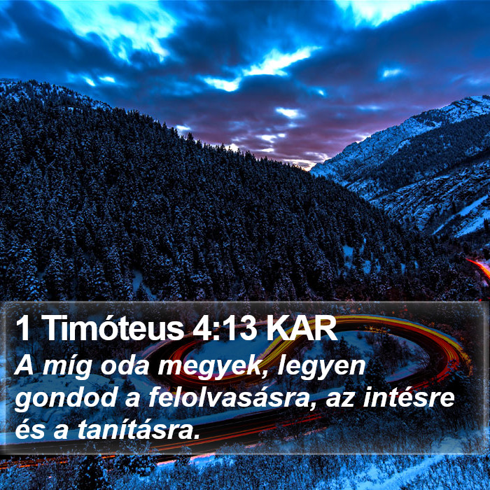 1 Timóteus 4:13 KAR Bible Study