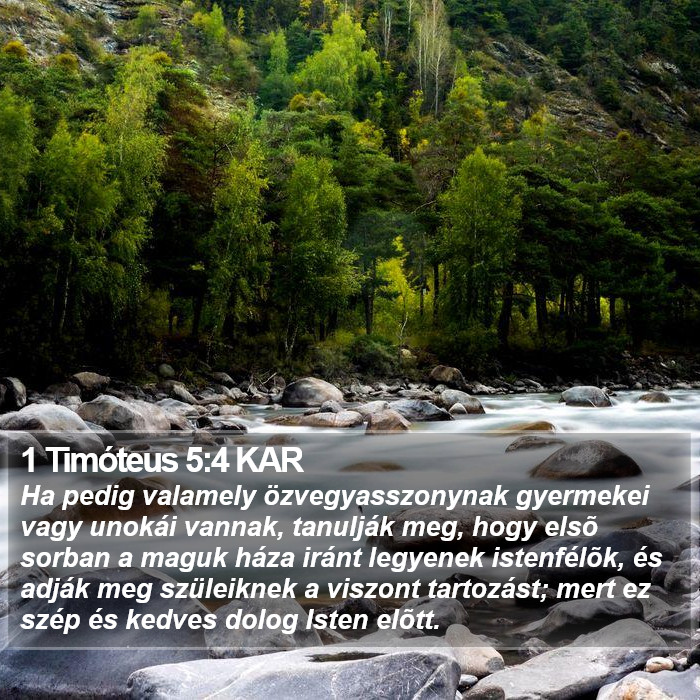 1 Timóteus 5:4 KAR Bible Study