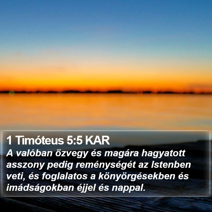 1 Timóteus 5:5 KAR Bible Study