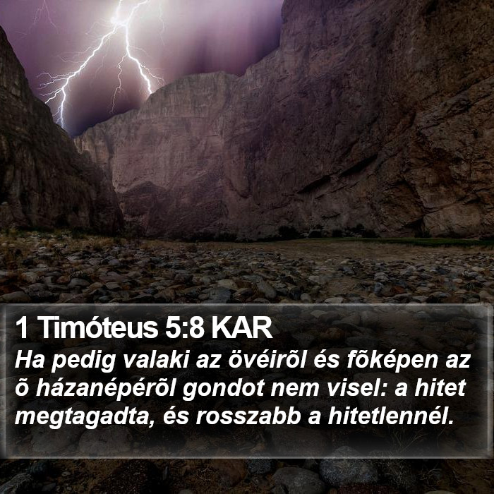 1 Timóteus 5:8 KAR Bible Study