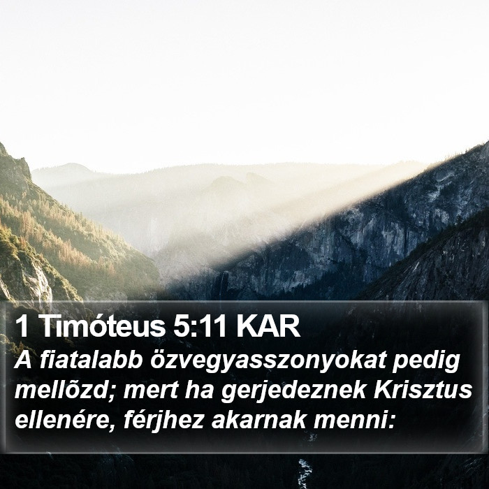 1 Timóteus 5:11 KAR Bible Study