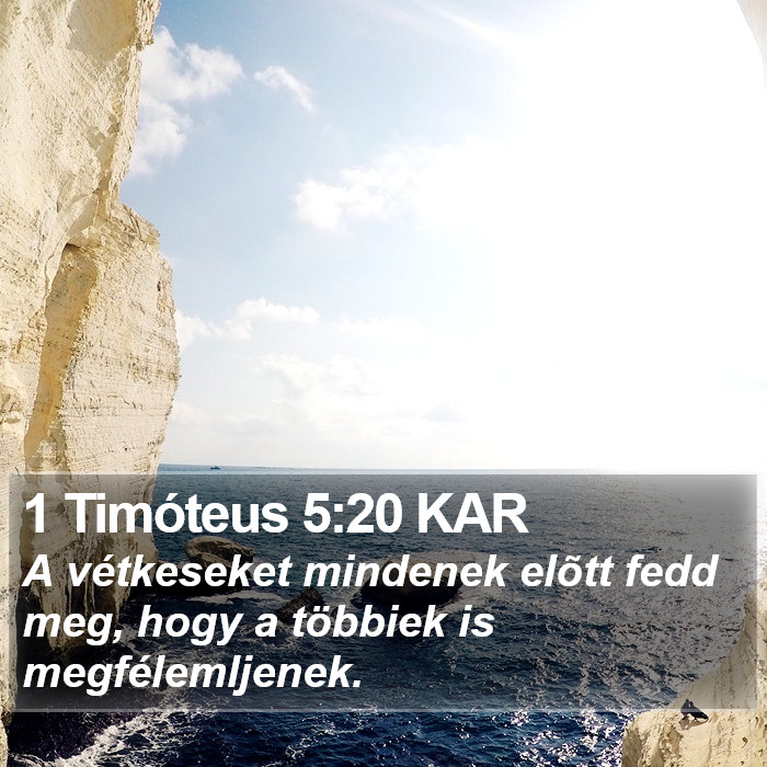 1 Timóteus 5:20 KAR Bible Study