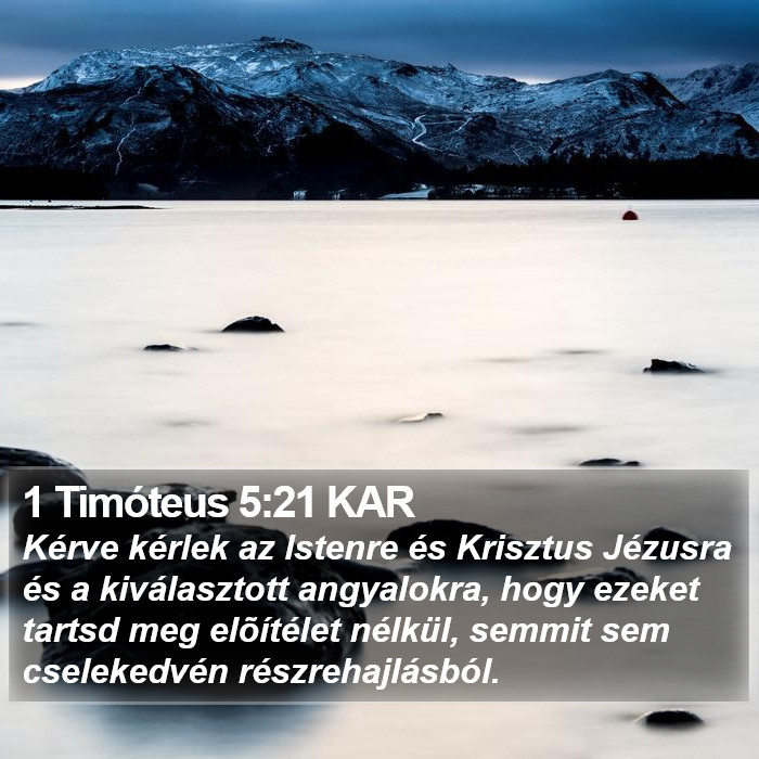 1 Timóteus 5:21 KAR Bible Study