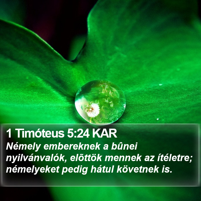 1 Timóteus 5:24 KAR Bible Study