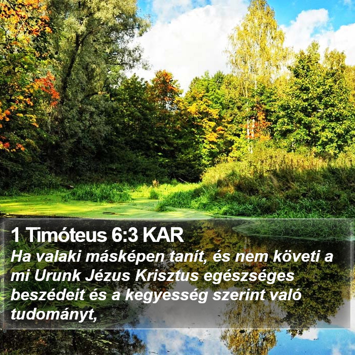 1 Timóteus 6:3 KAR Bible Study