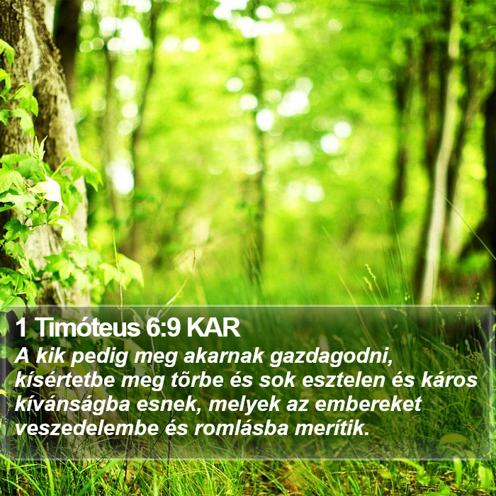 1 Timóteus 6:9 KAR Bible Study