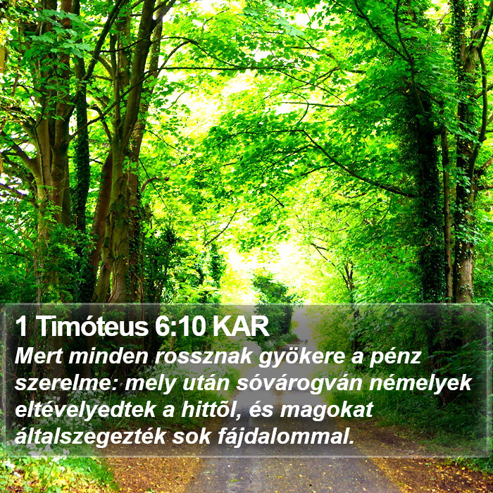 1 Timóteus 6:10 KAR Bible Study