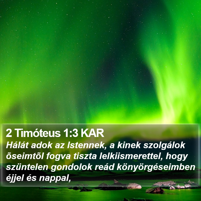 2 Timóteus 1:3 KAR Bible Study