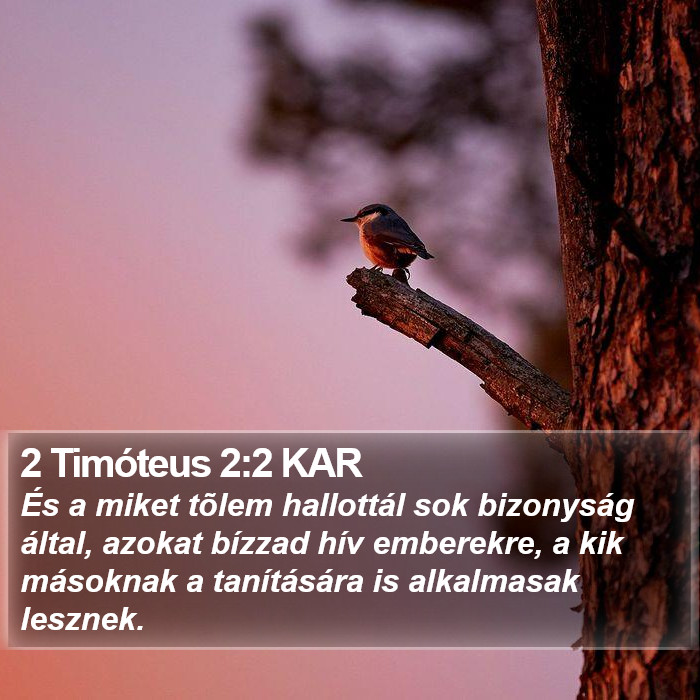 2 Timóteus 2:2 KAR Bible Study