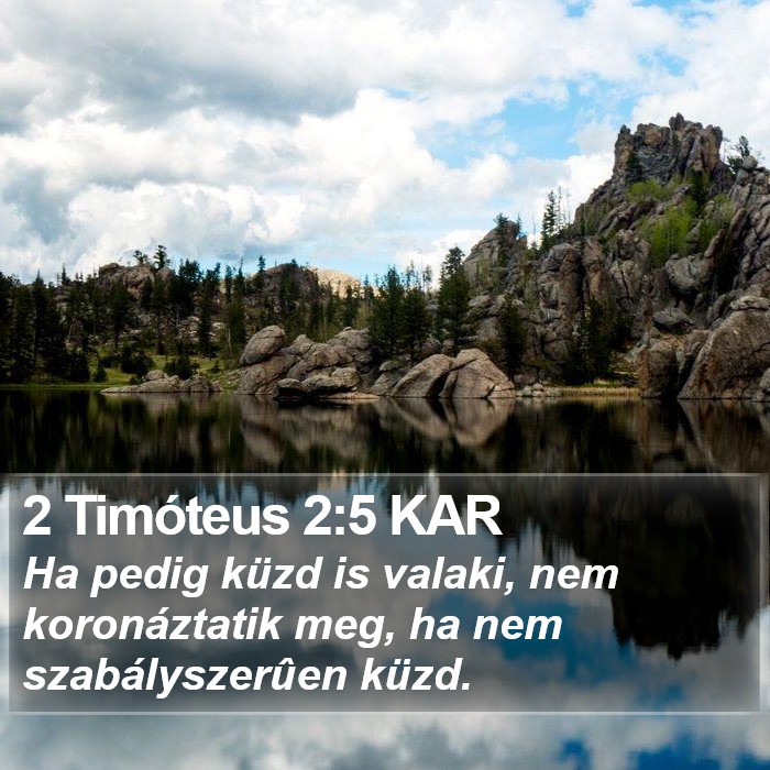 2 Timóteus 2:5 KAR Bible Study