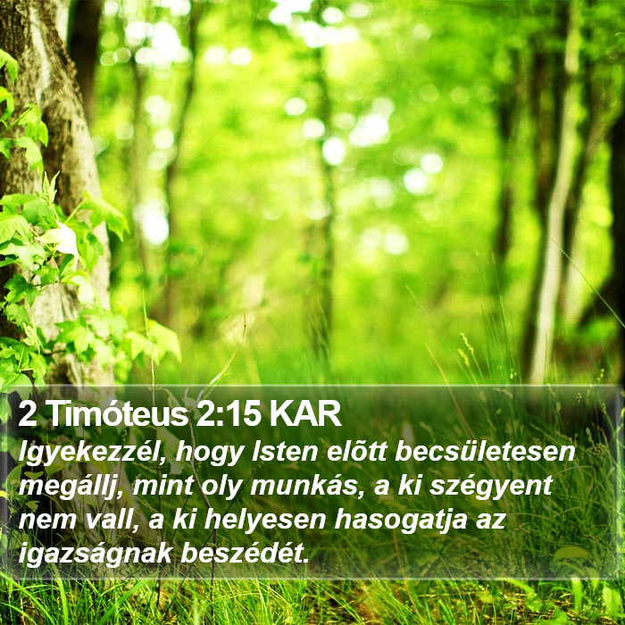 2 Timóteus 2:15 KAR Bible Study