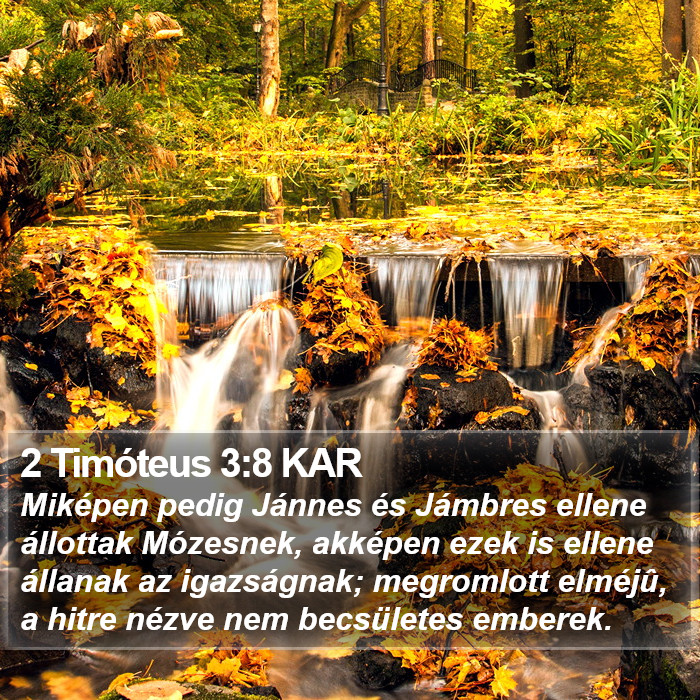 2 Timóteus 3:8 KAR Bible Study