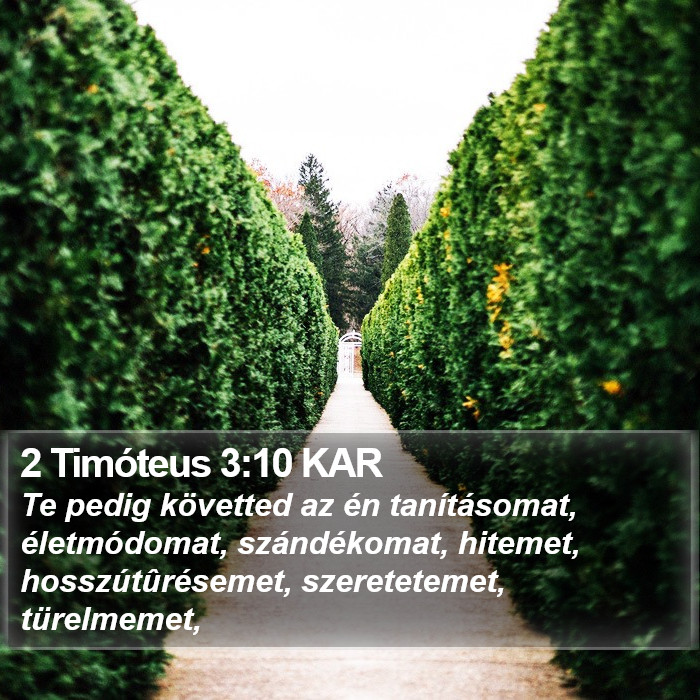 2 Timóteus 3:10 KAR Bible Study