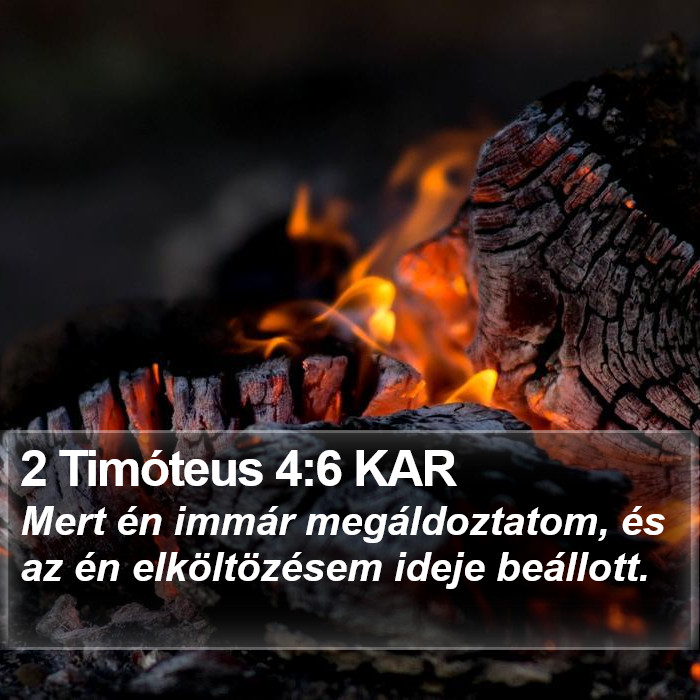 2 Timóteus 4:6 KAR Bible Study