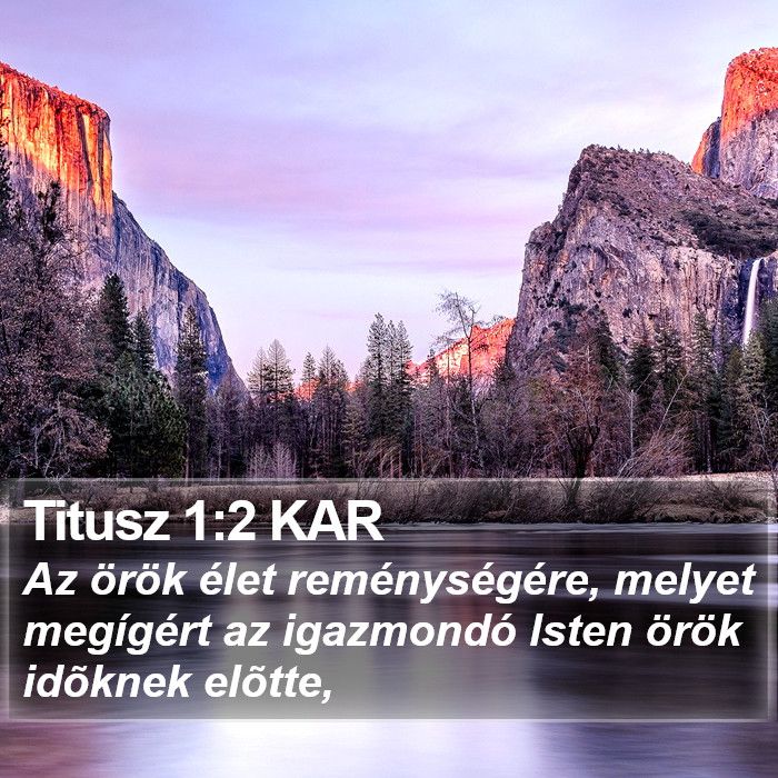 Titusz 1:2 KAR Bible Study