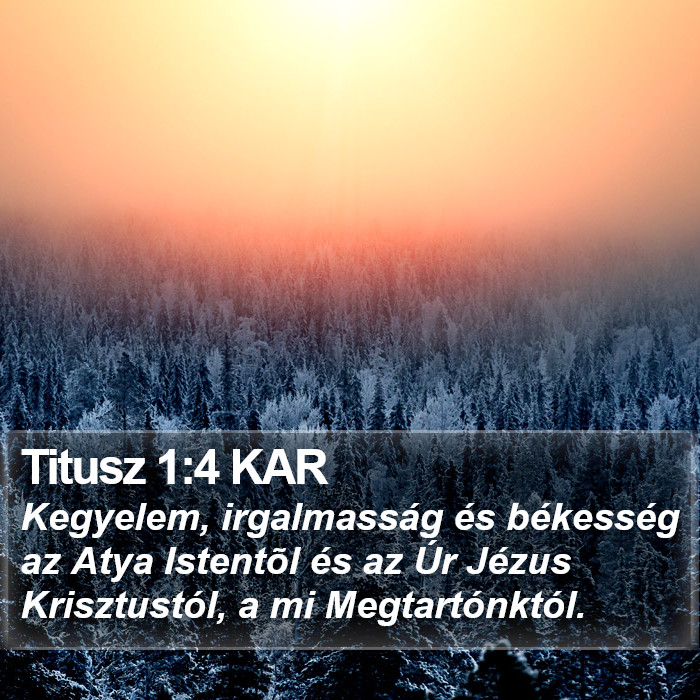 Titusz 1:4 KAR Bible Study