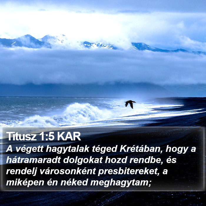 Titusz 1:5 KAR Bible Study