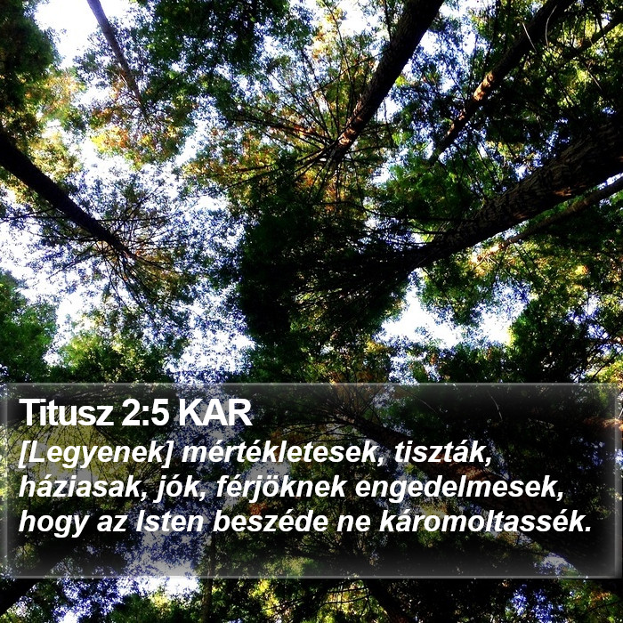 Titusz 2:5 KAR Bible Study