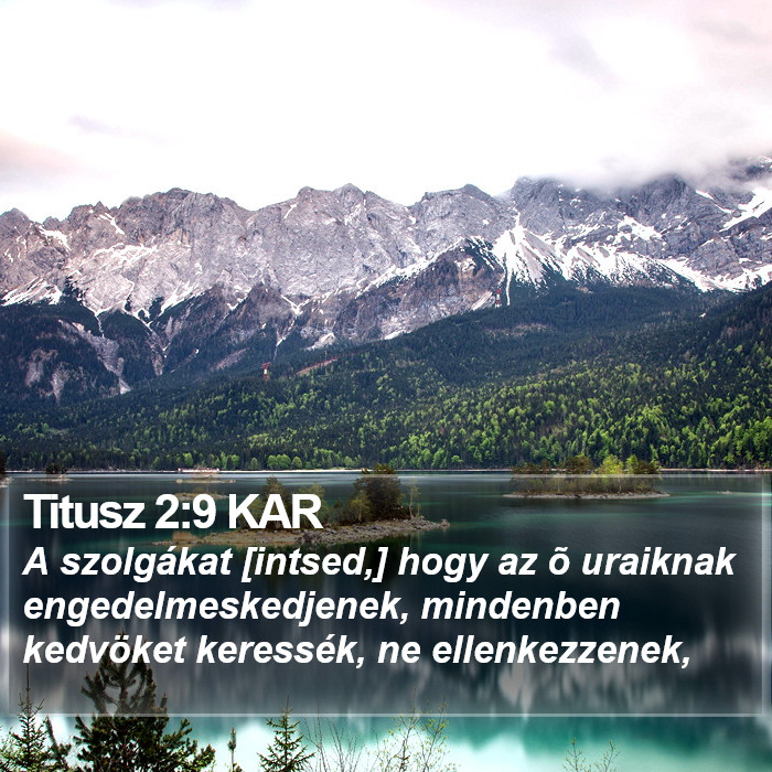 Titusz 2:9 KAR Bible Study