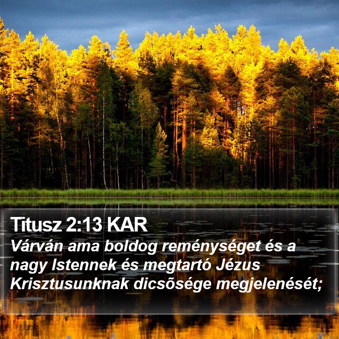 Titusz 2:13 KAR Bible Study