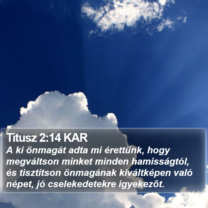Titusz 2:14 KAR Bible Study