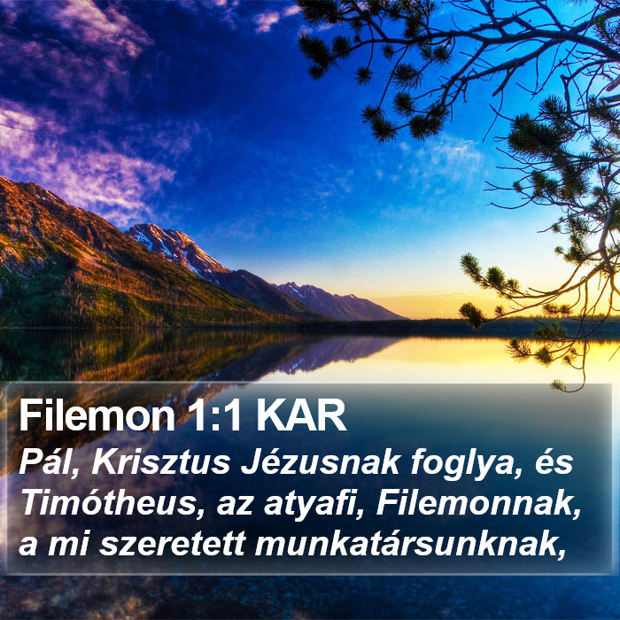 Filemon 1:1 KAR Bible Study