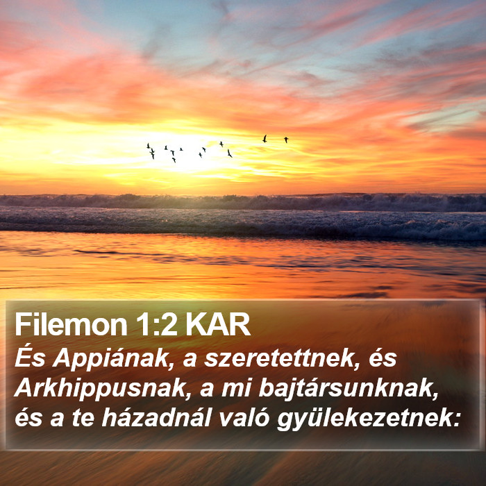 Filemon 1:2 KAR Bible Study