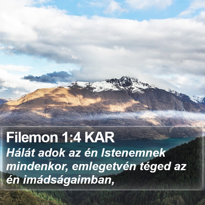 Filemon 1:4 KAR Bible Study