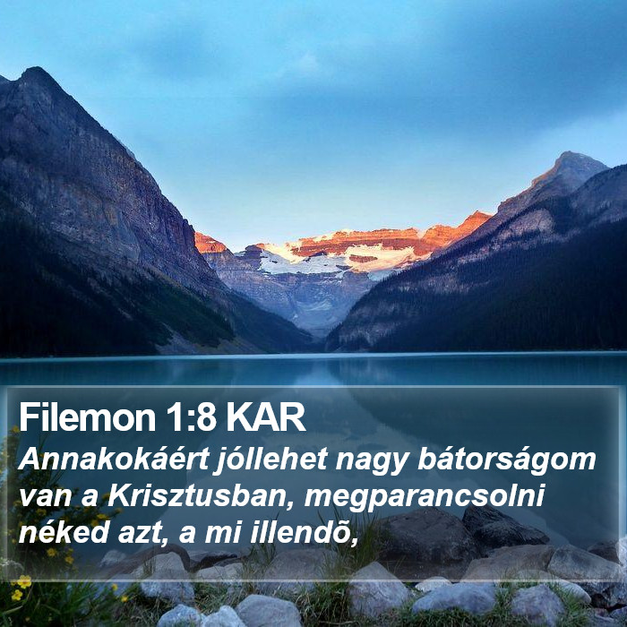 Filemon 1:8 KAR Bible Study