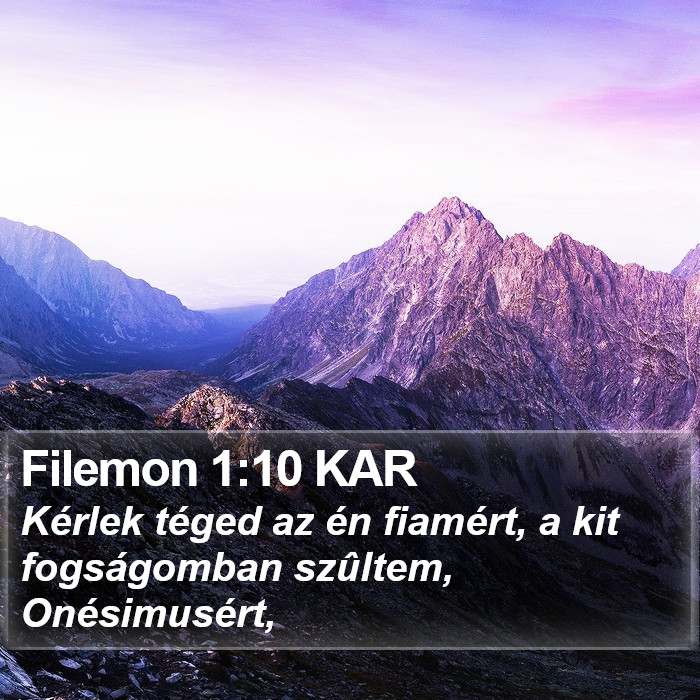 Filemon 1:10 KAR Bible Study