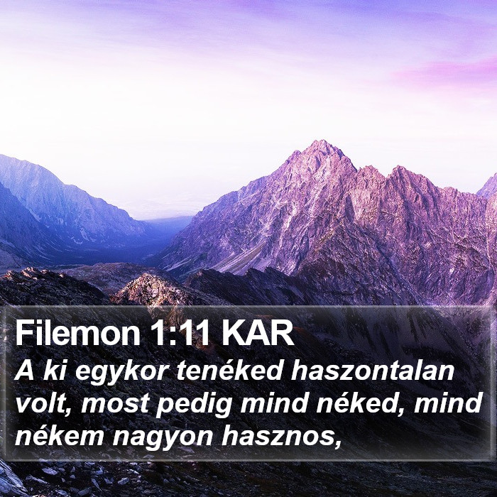 Filemon 1:11 KAR Bible Study