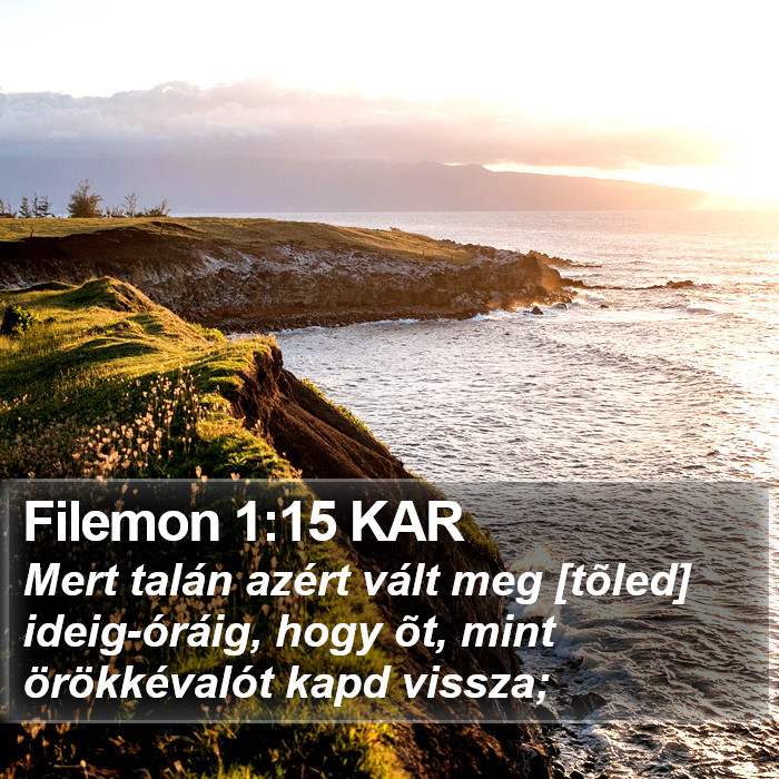 Filemon 1:15 KAR Bible Study