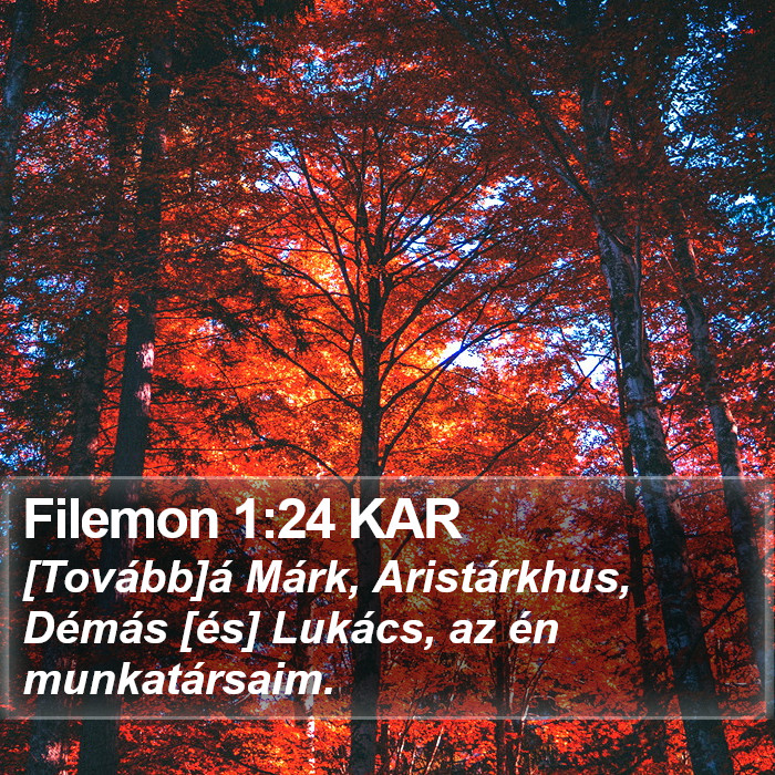 Filemon 1:24 KAR Bible Study