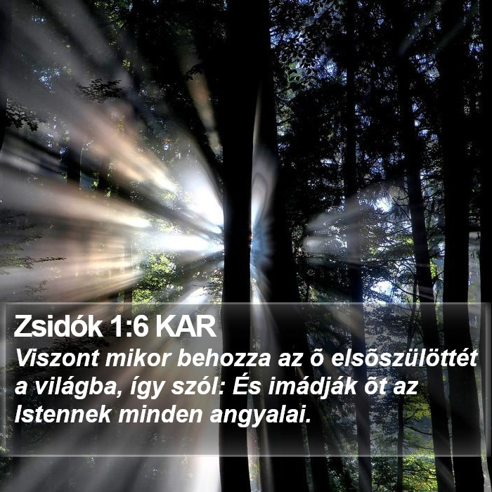 Zsidók 1:6 KAR Bible Study