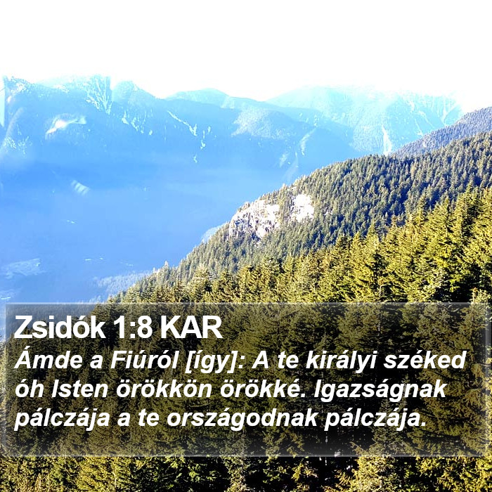 Zsidók 1:8 KAR Bible Study