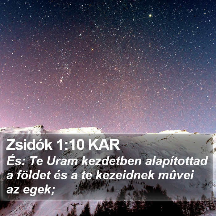 Zsidók 1:10 KAR Bible Study