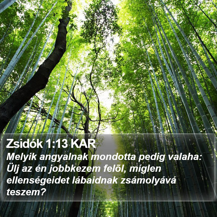 Zsidók 1:13 KAR Bible Study