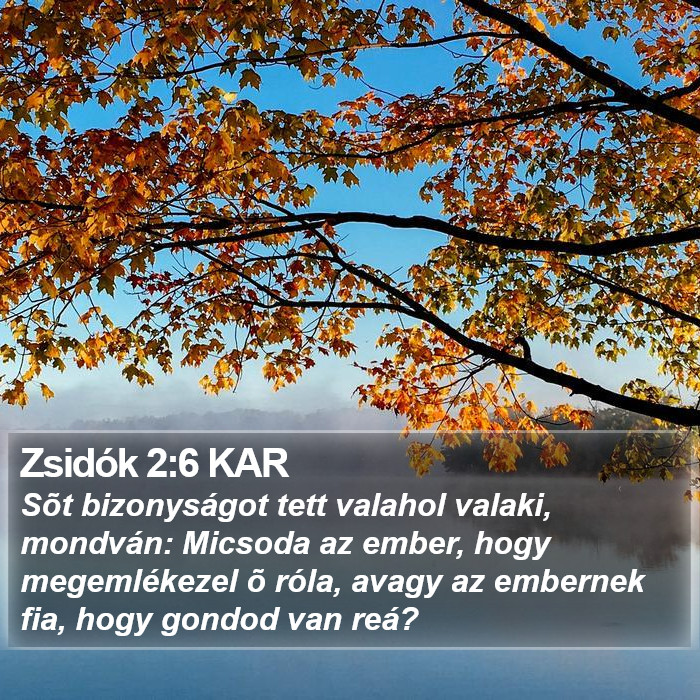 Zsidók 2:6 KAR Bible Study