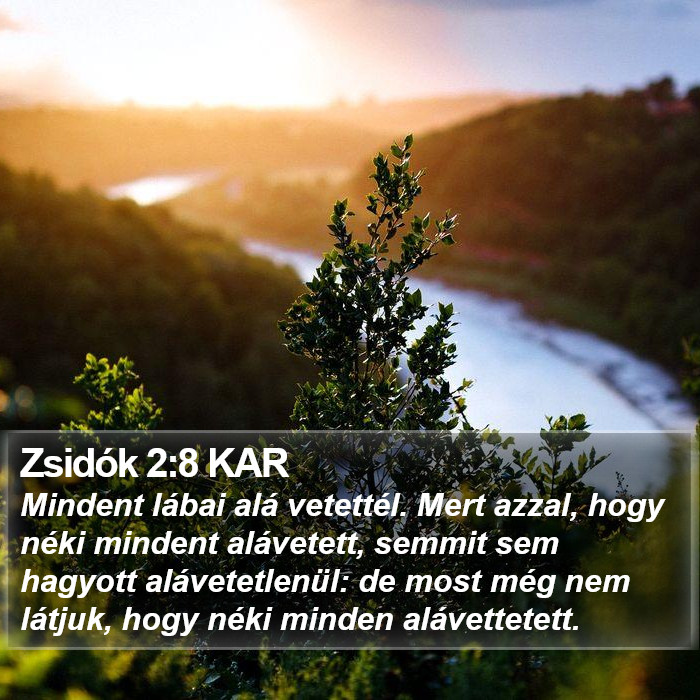 Zsidók 2:8 KAR Bible Study