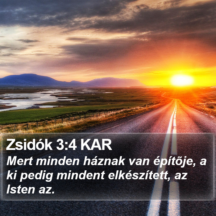 Zsidók 3:4 KAR Bible Study